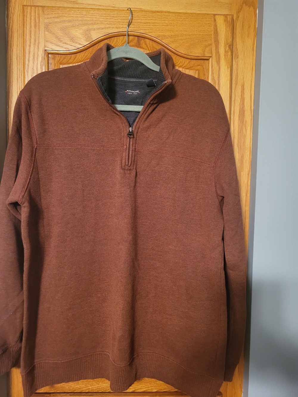 Arrow Quarter Zip Pullover Collar Knit Sweatshirt Sweater Winter Autumn Size Lar